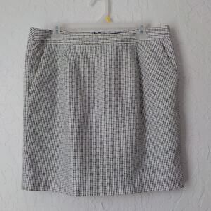 VTG GAP White Plaid Pencil Mini Skirt Women 12 Classic Pleated Preppy Y2K Retro